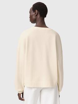 AllSaints Lila Embossed Sweatshirt, Pebble White - view 2, Pebble White