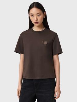 AllSaints Lover Lisa T-Shirt, Bottle Brown