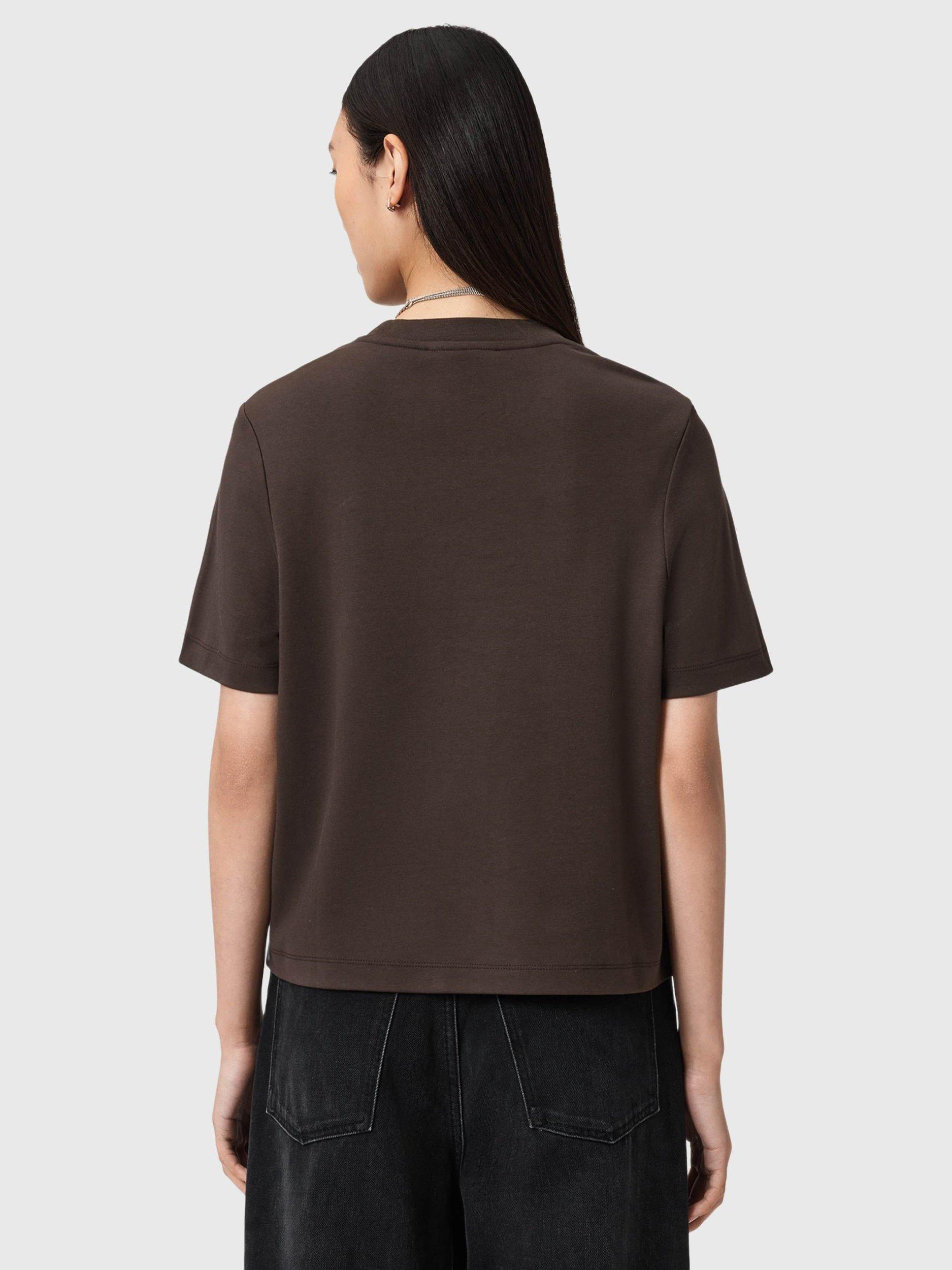 Product image 2 of 6, which shows AllSaints Lover Lisa T-Shirt, Bottle Brown, L