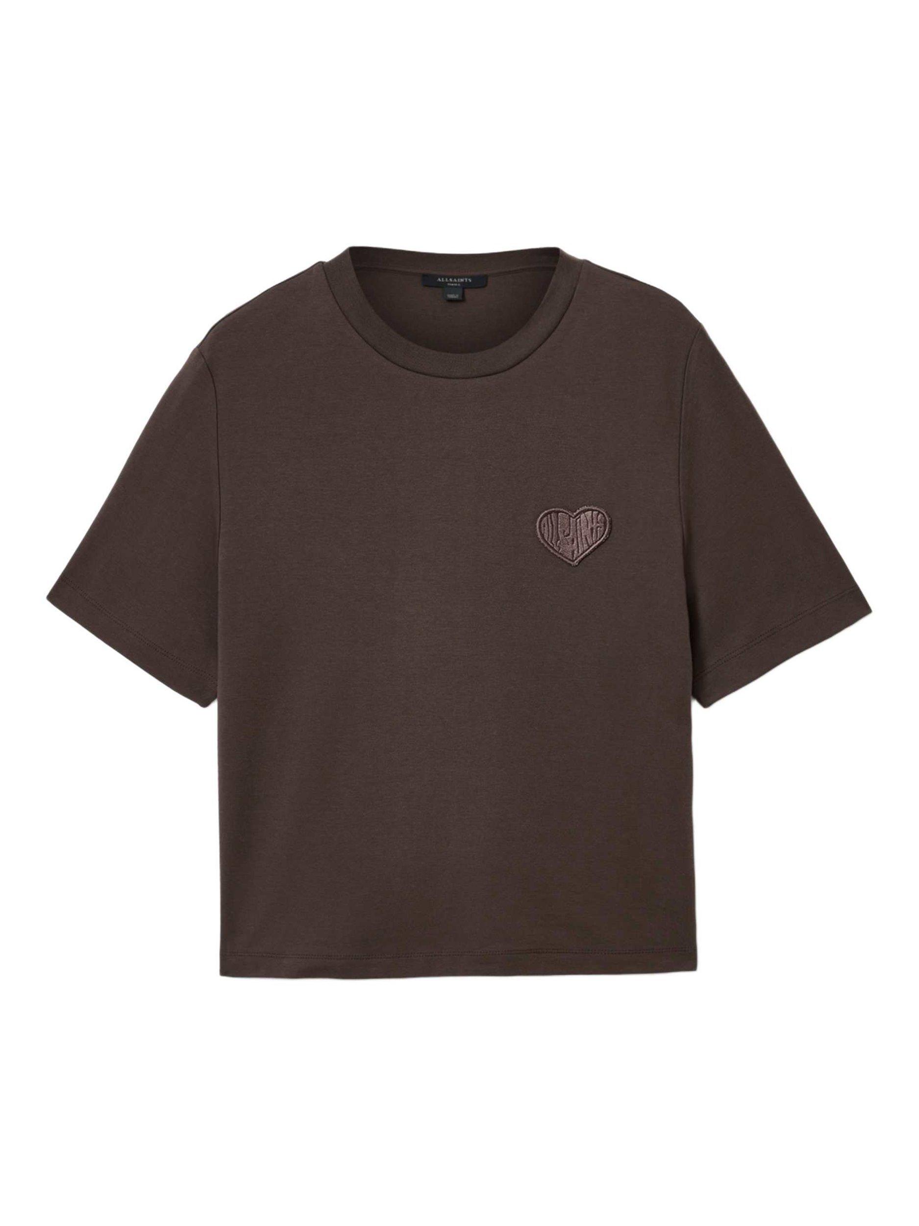 Product image 4 of 6, which shows AllSaints Lover Lisa T-Shirt, Bottle Brown, L