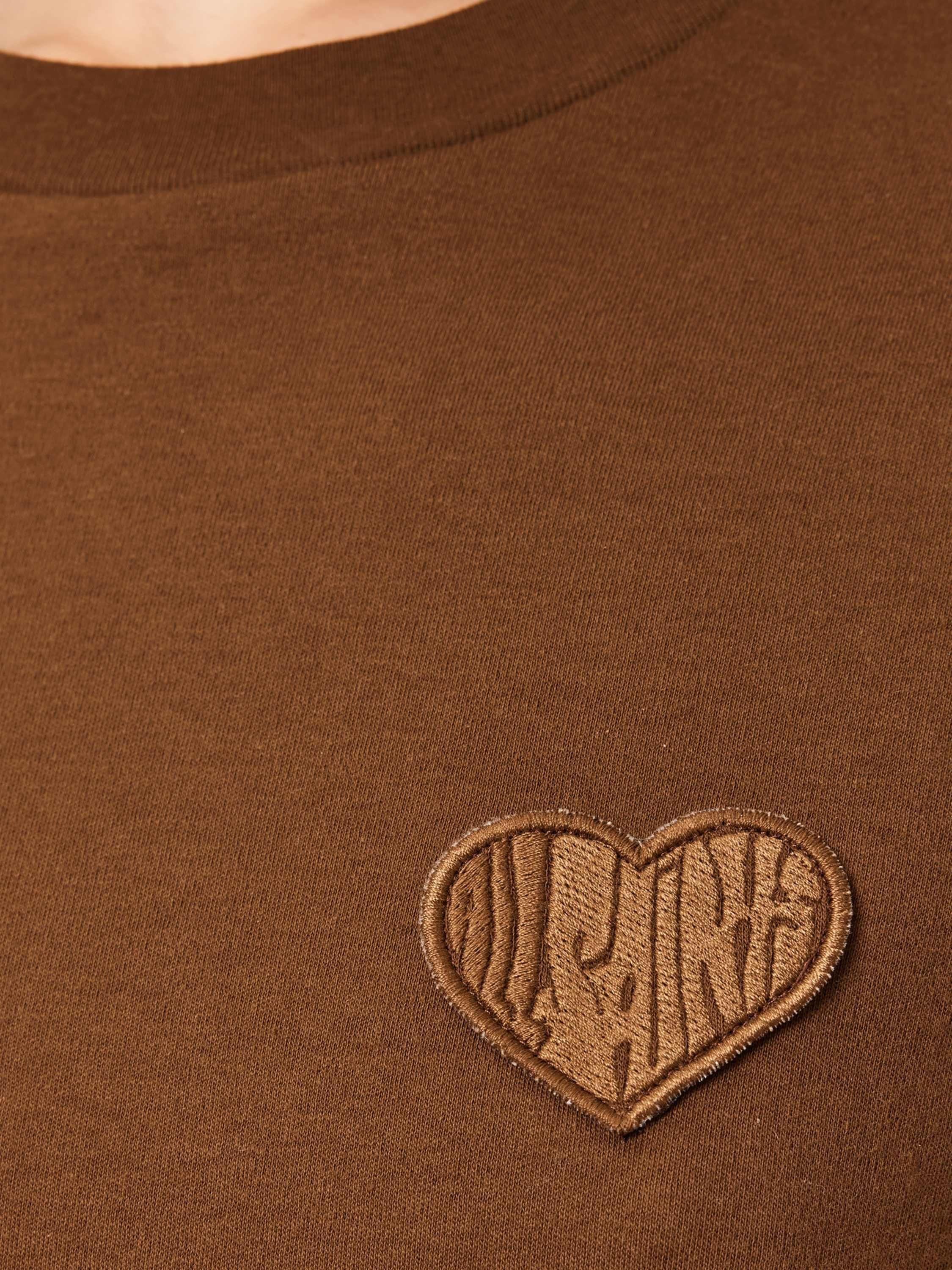 Product image 6 of 9, which shows AllSaints Lover Lisa T-Shirt, Cognac Brown, XS