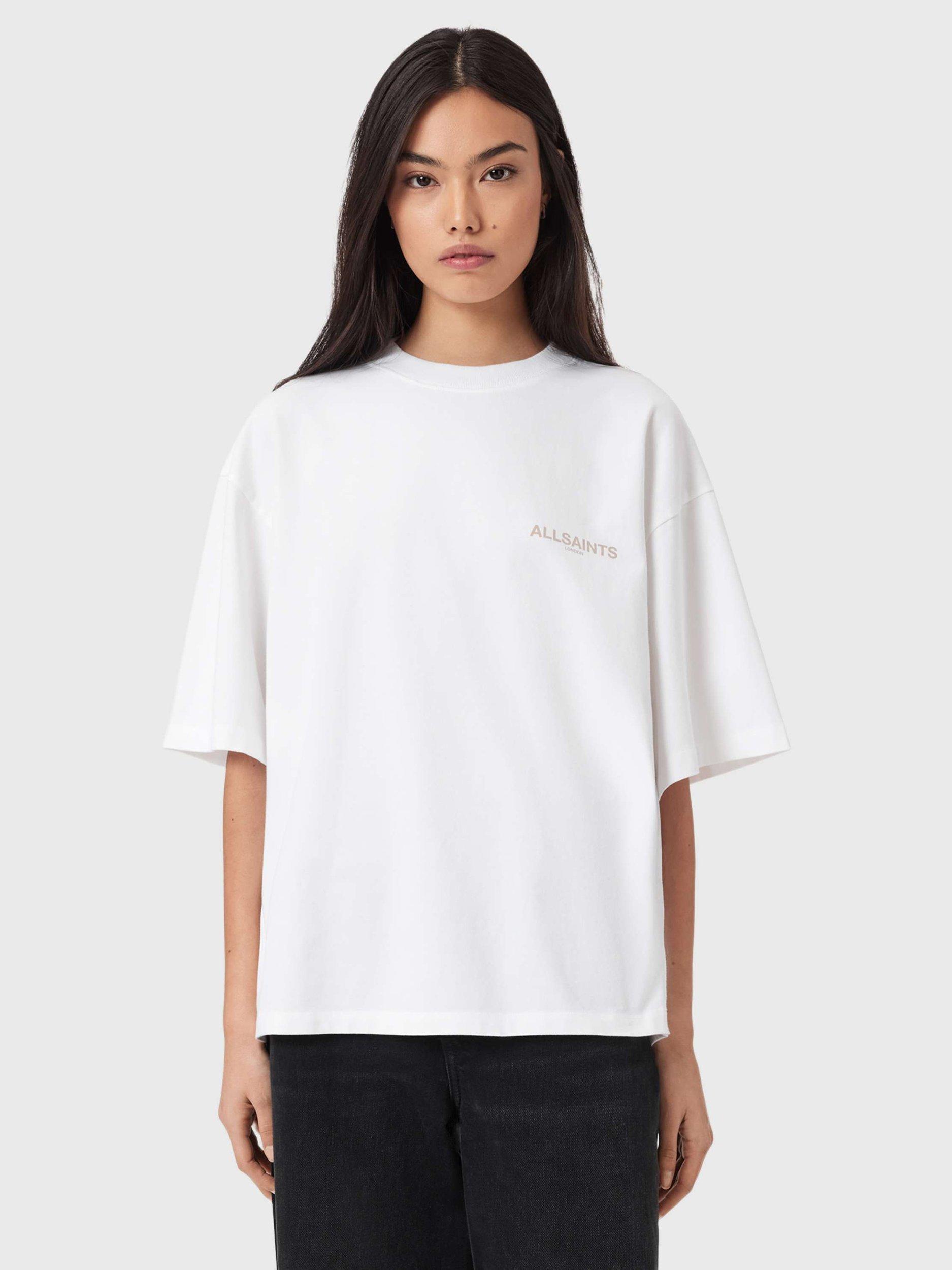 Product image 1 of 6, which shows AllSaints Tempus Amelie Top, Optic White, L