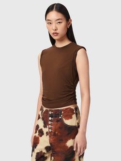 AllSaints West Tank Top, Cognac Brown