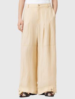 AllSaints Sherell Baggy Wide Leg Trousers, Ecru, Ecru