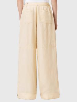 AllSaints Sherell Baggy Wide Leg Trousers, Ecru - view 2, Ecru