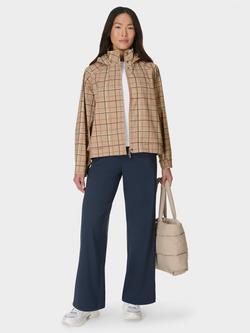Sweaty Betty Check Motion Waterproof Cropped Jacket, Beige - view 2, Beige