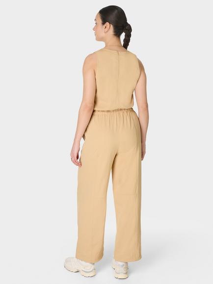 Sweaty Betty Quinn Utility Jumpsuit, Beige - view 2, Beige