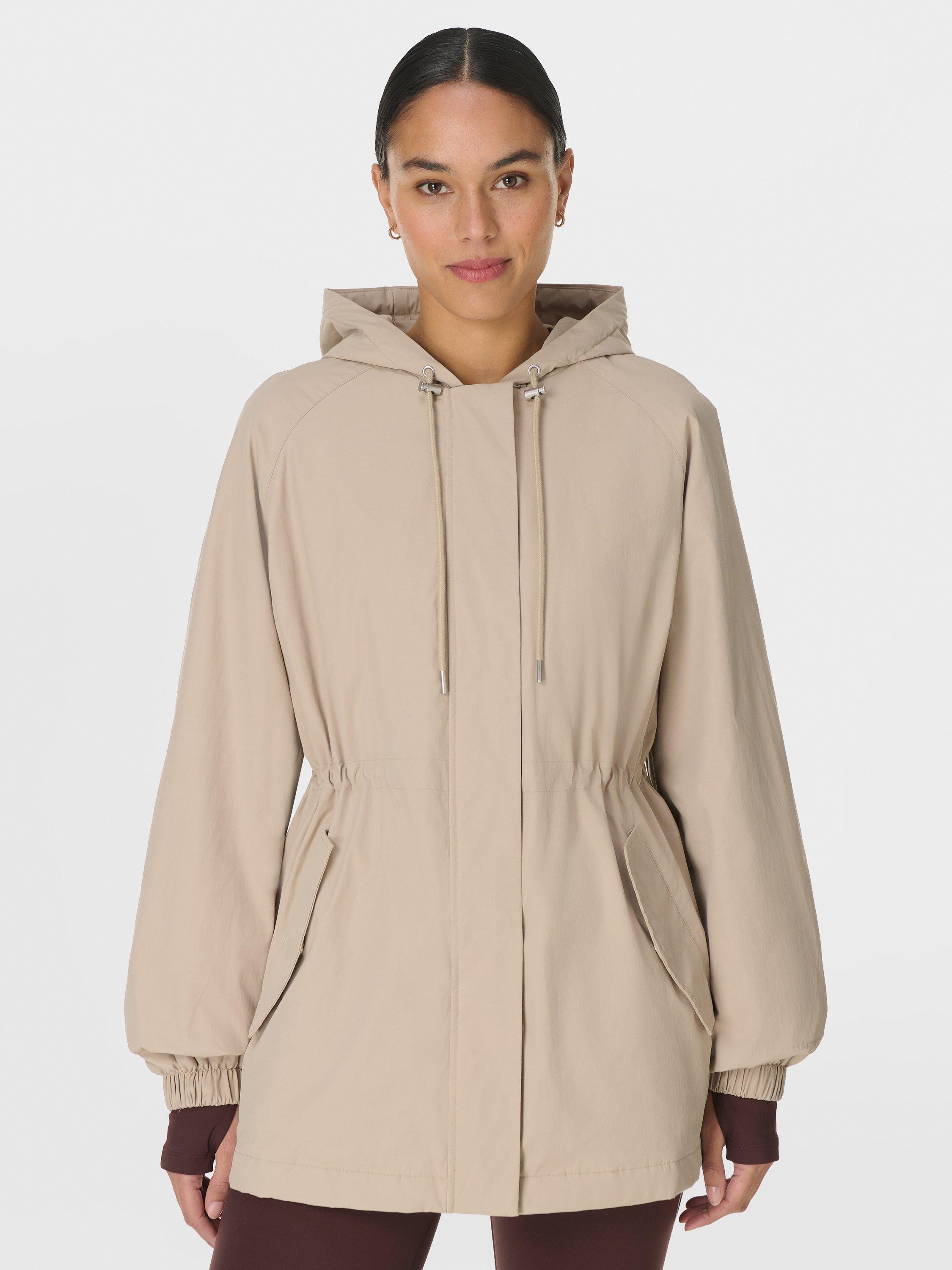 Sweaty Betty Swing Parka Coat, Duskbeige