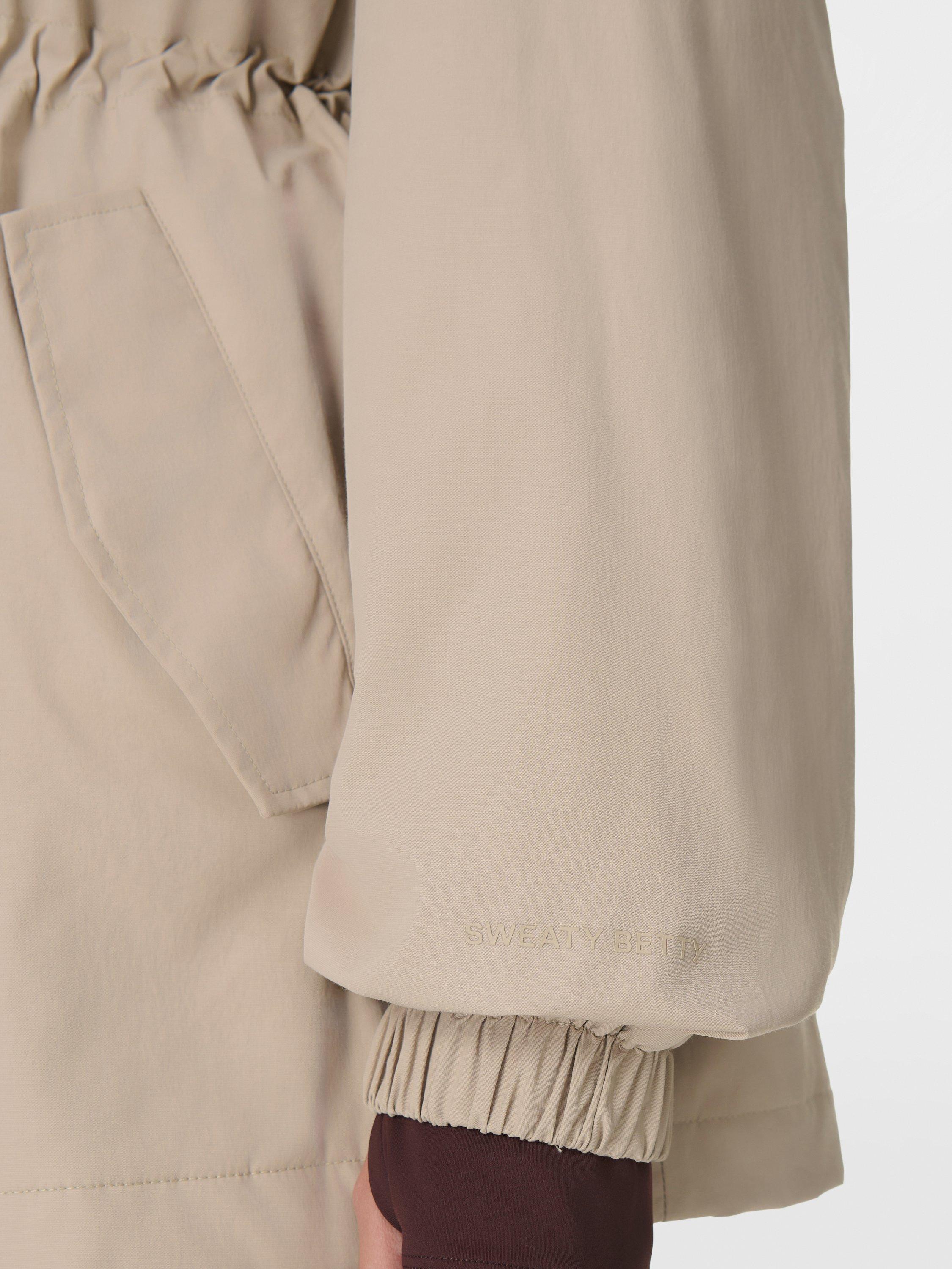Sサイズ ウィメンズ sweaty Betty swing jacket 新品 Sweaty Betty Swing Parka Coat, Duskbeige