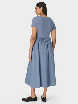 Sweaty Betty Explorer Ribbed Midi Dress, Luxe Blue - view 2, Luxe Blue