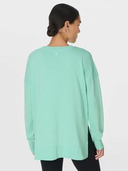 Sweaty Betty After Class Longline Sweatshirt, Mint - view 2, Mint
