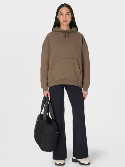 Sweaty Betty Brushed Classic Hoodie, Brown - view 2, Brown