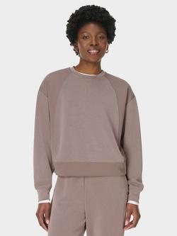Sweaty Betty Sand Wash Ribbed Sweatshirt, Brown, Brown