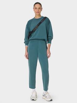 Sweaty Betty Sand Wash Rib Mix Sweatshirt, Deep Green - view 2, Deep Green