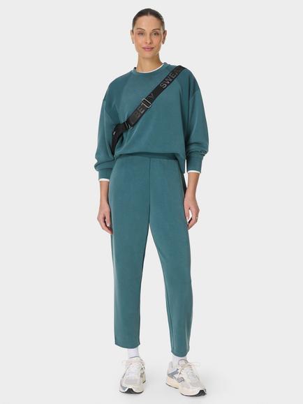 Sweaty Betty Sand Wash Rib Mix Sweatshirt, Deep Green - view 2, Deep Green