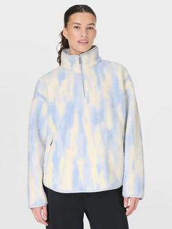 Sweaty Betty Plush Half Zip Fleece, Blue/Multi, Blue/Multi
