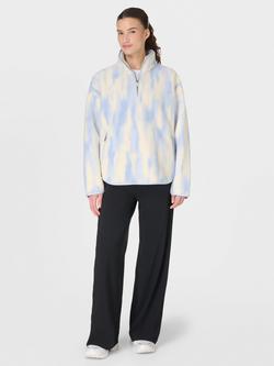 Sweaty Betty Plush Half Zip Fleece, Blue/Multi - view 2, Blue/Multi