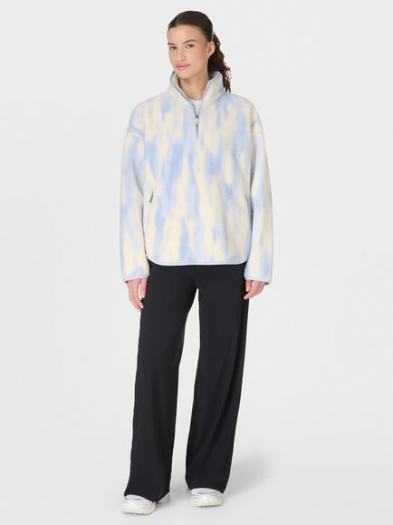 Sweaty Betty Plush Half Zip Fleece, Blue/Multi - view 2, Blue/Multi