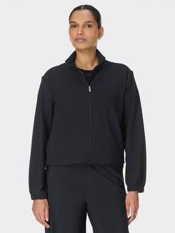 Sweaty Betty Explorer Side Tape Zip Through Midlayer, Black, Black