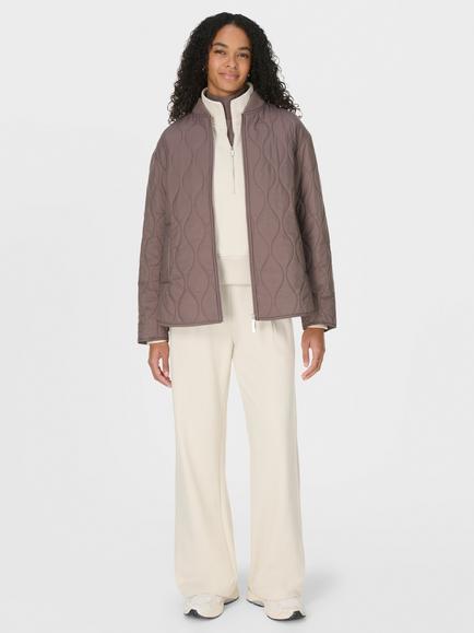 Sweaty Betty Revive Ribbed Half Zip Sweatshirt, Beige - view 2, Beige