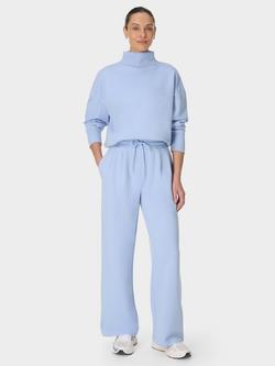 Sweaty Betty Funnel Neck Revive Rib Mix Jumper, Glacier Blue - view 2, Glacier Blue