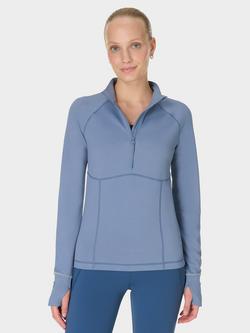 Sweaty Betty Pro Run Half Zip Mid Layer, Blue, Blue