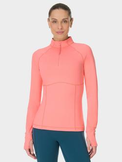 Sweaty Betty Pro Run Half Zip Mid Layer, Melon, Melon