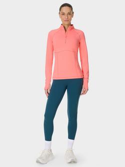 Sweaty Betty Pro Run Half Zip Mid Layer, Melon - view 2, Melon