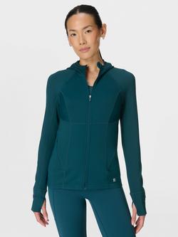 Sweaty Betty Pro Rub Zip Up Layer, Deep Green, Deep Green