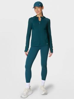 Sweaty Betty Pro Rub Zip Up Layer, Deep Green - view 2, Deep Green