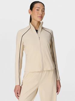 Sweaty Betty Anytime Explorer Zip Up Layer, Beige, Beige