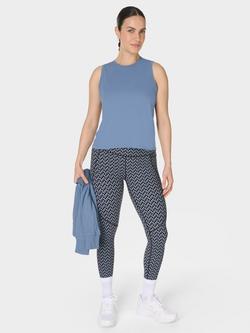 Sweaty Betty Athlete Featherweight Seamless Muscle Tank Top, Luxe Blue - view 2, Luxe Blue
