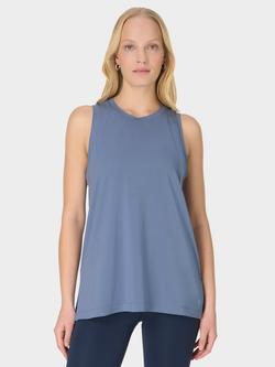 Sweaty Betty Soft Flow Studio Longline Vest Top, Blue - view 2, Blue