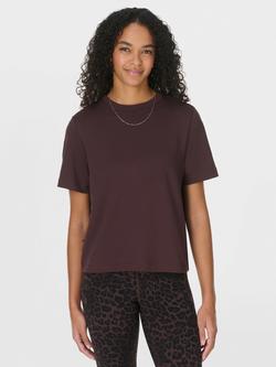 Sweaty Betty Elevated Boxy T-Shirt, Brown, Brown