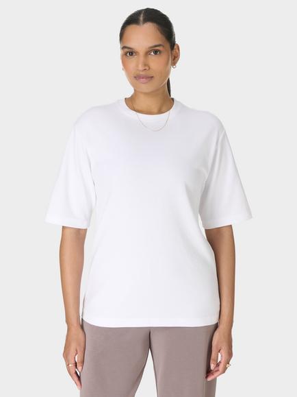 Sweaty Betty Elevated Longline T-Shirt, White, White