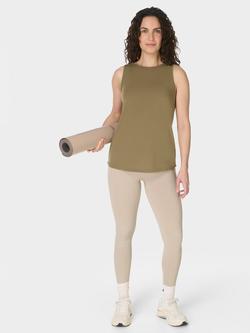 Sweaty Betty Soft Flow Studio Open Back Tank Top - view 2, Green