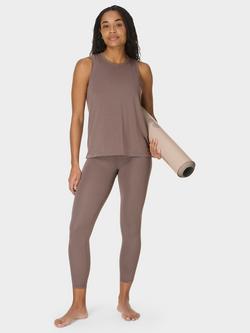 Sweaty Betty Soft Flow Studio Vest Top, Brown - view 2, Brown