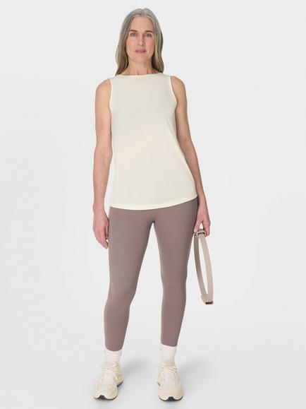 Sweaty Betty Soft Flow Studio Open Back Tank Top - view 2, White