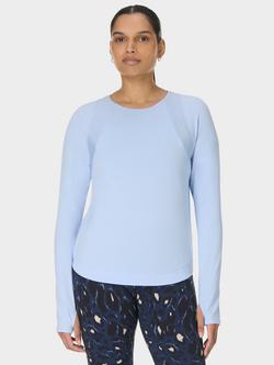 Sweaty Betty Breathe Easy Mesh Long Sleeve Top, Glacier Blue, Glacier Blue