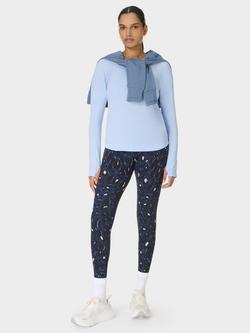 Sweaty Betty Breathe Easy Mesh Long Sleeve Top, Glacier Blue - view 2, Glacier Blue
