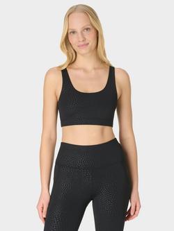 Sweaty Betty All Day Embossed Bralette, Black, Black