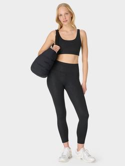 Sweaty Betty All Day Embossed Bralette, Black - view 2, Black