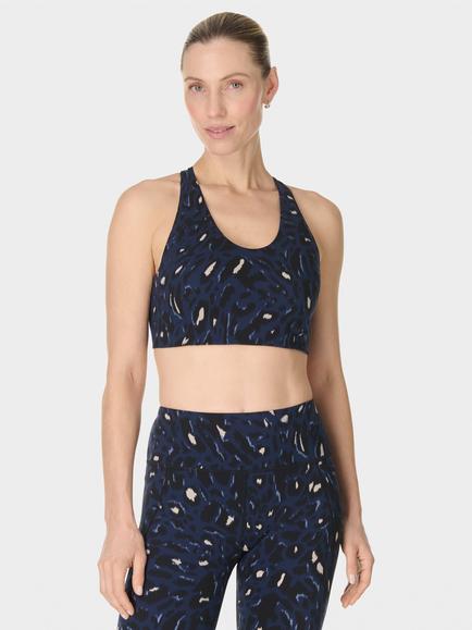 Sweaty Betty Power Racer Sports Bra, Blue/Multi, Blue/Multi