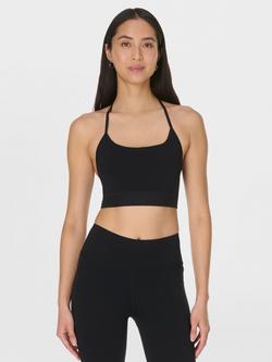 Sweaty Betty Ultimate Studio Ribbed Yoga Bra, Black, Black