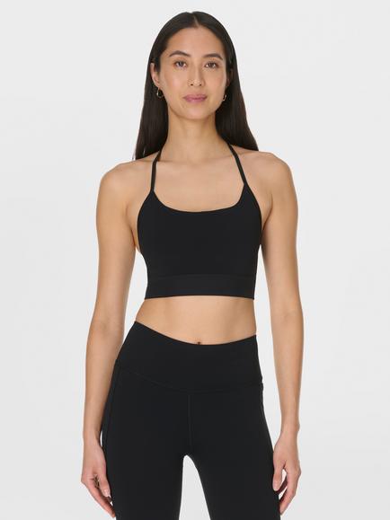 Sweaty Betty Ultimate Studio Ribbed Yoga Bra, Black, Black