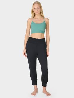 Sweaty Betty Ultimate Studio Ribbed Yoga Bra, Green - view 2, Green