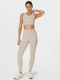 Sweaty Betty Ultimate Move Marl Sports Bra, Beige - view 2, Beige