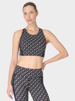 Sweaty Betty Power Side Stripe Sports Bra, Black/Multi, Black/Multi
