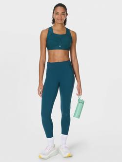Sweaty Betty Zero Gravity Running Bra, Deepgreen - view 2, Deepgreen