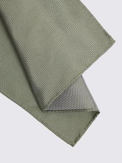Moss Silk Pocket Square - view 2, Sage